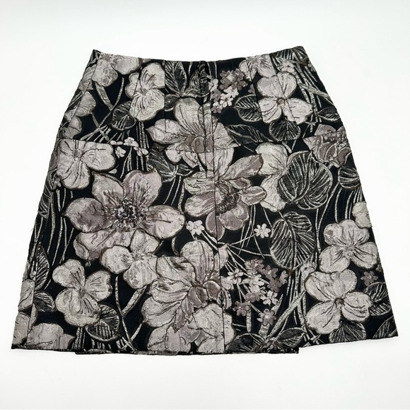 DOLCE & GABBANA Floral Brocade Mini Skirt, Gray - Picture 5 of 12